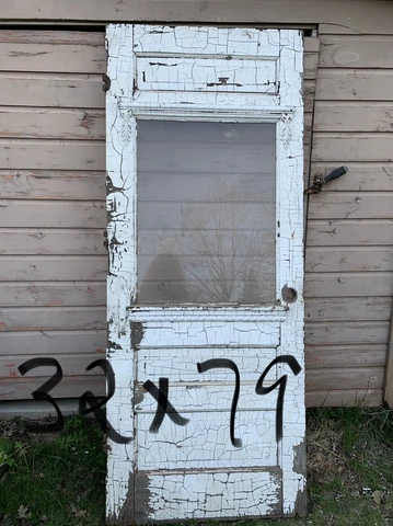 Antique Vintage Farmhouse  Door Primitive Chippy Paint 32x79 Cover