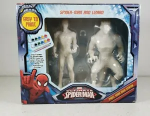 Marvel Ultimate Spider Man & Lizard Easy to Paint Your Own Statues NIB Retired  - Picture 1 of 12
