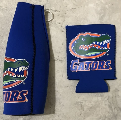 Florida Gators NCAA 2 pack 1 Bottle and Can Koozie Sleeve Cooler Blue Cover