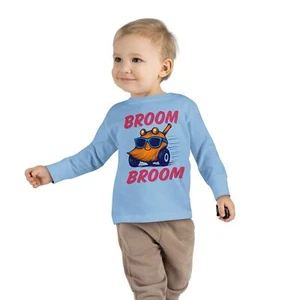 Fun Broom Broom Toddler Long Sleeve Tee, Kids T-Shirt, Cute Gift, Birthday - Picture 1 of 17