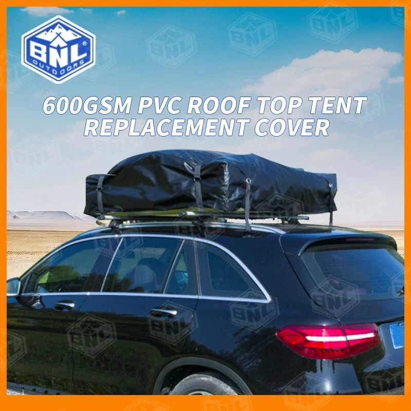 600gsm PVC Roof Top Tent Cover for Replacement 145x124x45(H)cm Black color - image 1 of 4