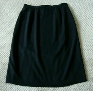 JAEGER UK16 US14 Black Pure Wool Designer Pencil Skirt Work Office Dress NEW - Picture 1 of 4