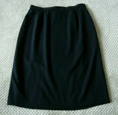 JAEGER UK16 US14 Black Pure Wool Designer Pencil Skirt Work Office Dress NEW  - Image 1 of 4