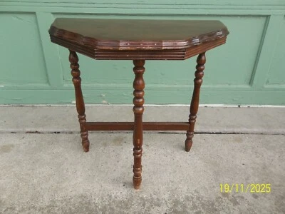 ONE Vintage Walnut Solid Wood Accent Foyer Entryway Table 22Hx22Wx11D - 2 AVAIL - Image 1 of 4