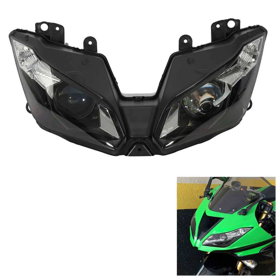 Front Headlight Assembly Fit For Kawasaki Ninja ZX6R ZX636 2013-2018 2015 2016 - Изображение 1 из 4