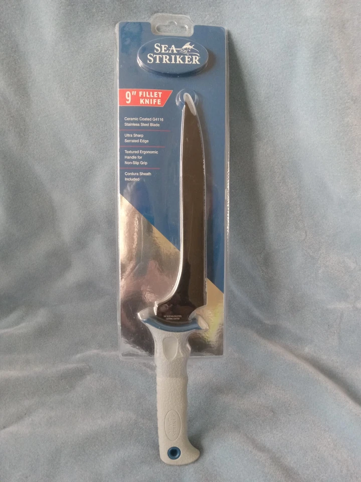Sea Striker 9" Fillet Knife with Cordura Sheath Model SSFK9S - NEW - Image 1 of 4
