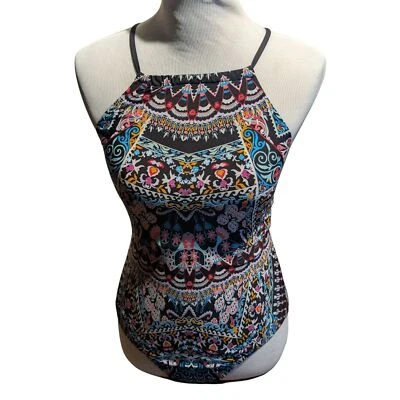 Maiô Laundry by Shelli Segal L peça única estampa paisley colorida - Imagem 1 de 4