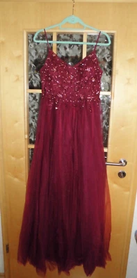 Kleid Ballkleid Damen Rot Gr. 38 mit Kleidersack Vera Mont Neuwertig - Bild 1 von 4