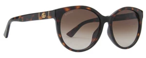 Gucci GG0636SK Womens Round Sunglasses Tortoise Havana Gold/Brown Gradient 56 mm - Picture 1 of 3