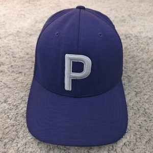 Puma Golf Hat Mens Snapback Tour Exclusive 110 Blue Silver Logo Baseball Cap - Picture 1 of 9