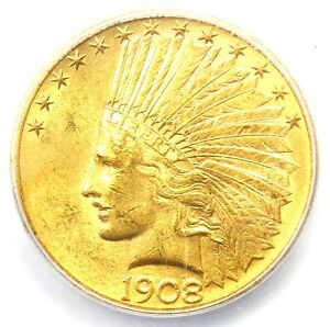 1908-S Indian Gold Eagle $10 Coin - Certified ICG MS61 (UNC BU) - $6,000 Value