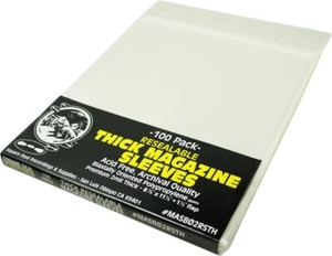 SQUARE DEAL RECORDINGS & SUPPLIES (100) Maniche spesse per riviste - 2mila copertine qualità archivio premium richiudibili