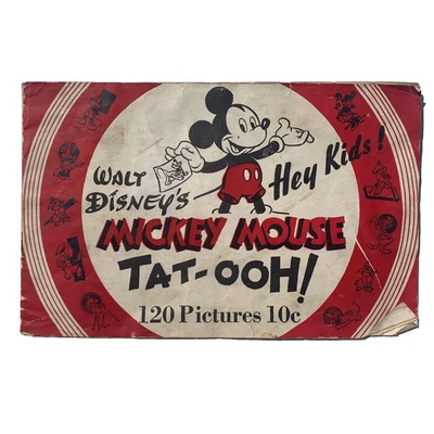 C.1945 RARO WALT DISNEY PRODUCCIONES MICKEY MOUSE TAT-OOH TATUAJES SEGUNDA GUERRA MUNDIAL F40 Foto 1 de 4