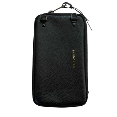 Bandolier Extended Pouch Pebbled Leather Black Pewter Excellent Never Used - image 1 of 4