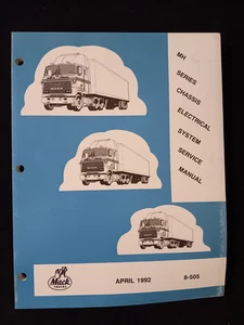 1992 MACK TRUCK MH ELEKTRIK WARTUNGSHANDBUCH REPARATUR SCHECKHEFT - Bild 1 von 2
