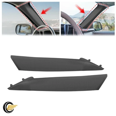 Dark Gray LH&RH Windshield Molding A Pillar Trim For 99-07 Silverado Sierra - Image 1 of 4