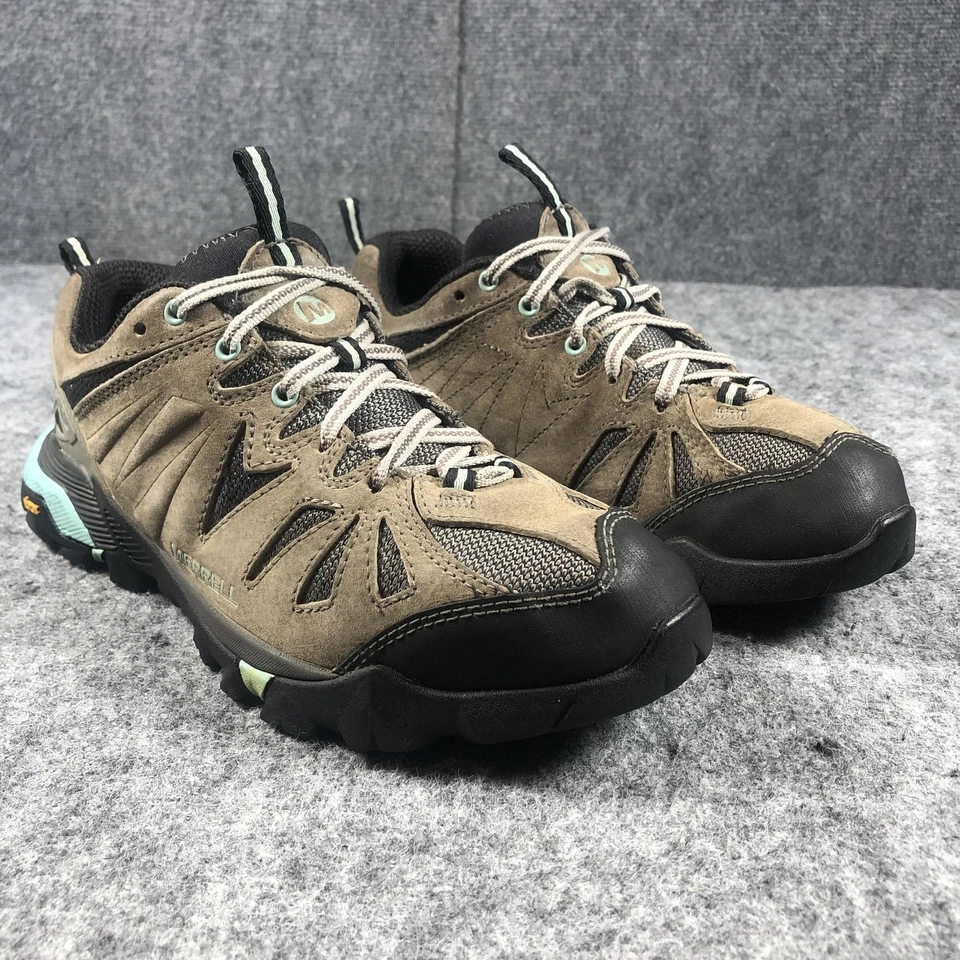 Zapatos de Senderismo Merrell para Mujer Talla 7.5 Marrón Gamuza Malla Vibram Unifly Trail J32462 Foto 1 de 4