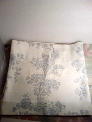 1 PIEZA CENEFA GRUESA PESADA VENTANA TOPPER SUAVE BLANCO/GRIS FLORAL 18"" X 78"" Foto 1 de 2