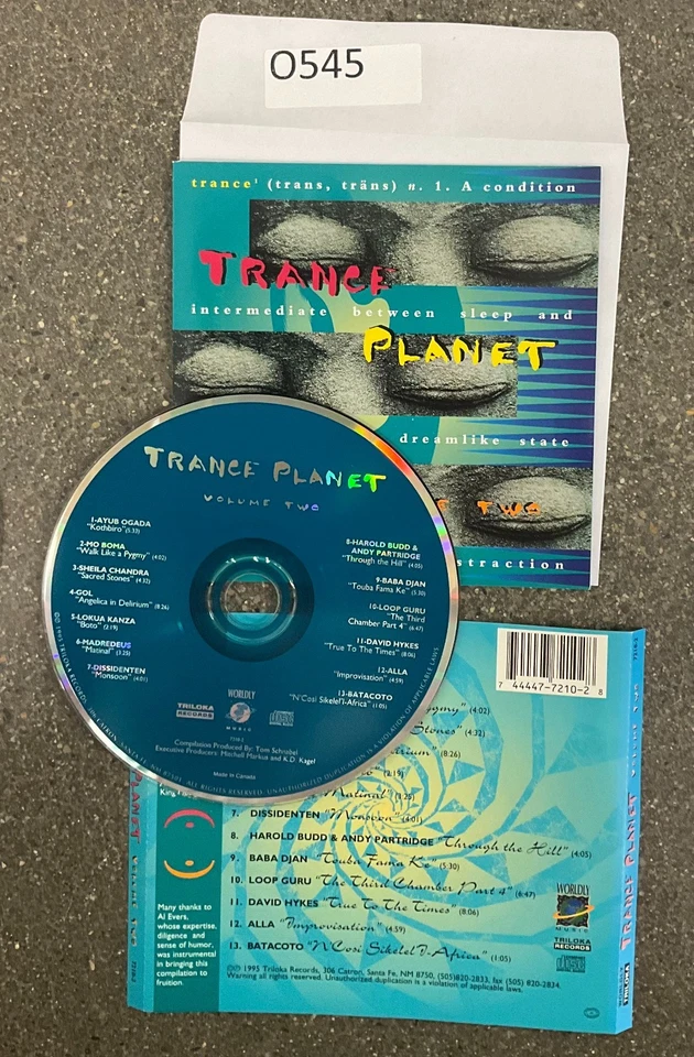 Trance Planet  - Volume Two by Various (CD, 1995 No Case #0545 Foto 1 de 1
