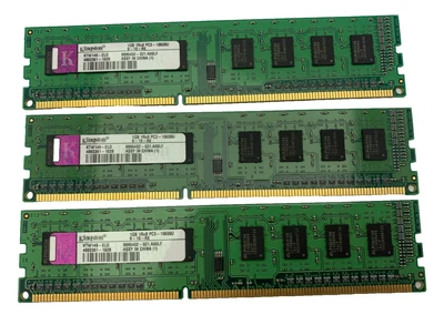 Kingston 3GB RAM DDR3 1Rx8 PC3-10600U KTW149-ELD (3x1GB DIMM) - Image 1 of 2