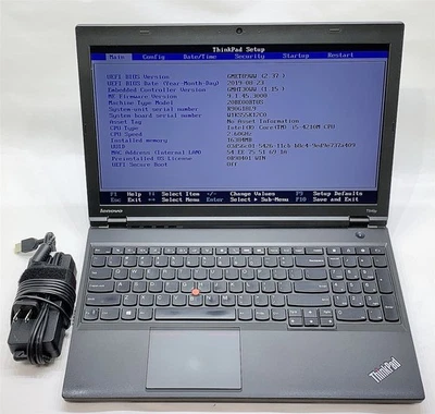 Lenovo ThinkPad T540p Laptop i5 4210M 2.60GHZ 15.6" HD 16GB RAM 120GB SSD NO OS - Image 1 of 4