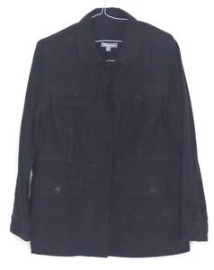 Rohan Linen Plus Chore Jacket UK Medium Brown Black Long Sleeve Utility - Picture 1 of 9