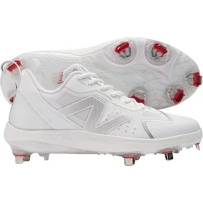 New Balance FuelCell Romero Duo Comp Softball Cleats White/Grey/Red Size 11 WIDE - Image 1 of 4