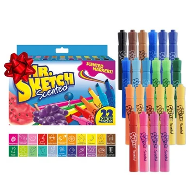 Mr. Sketch Scented Markers Chisel Tip Assorted 22 Count Fun Kids Art & Craft Gif