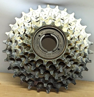 Vintage Raro Suntour Perfect Freewheel 6 Velocidades Ouro 14 - 30T - Imagem 1 de 4