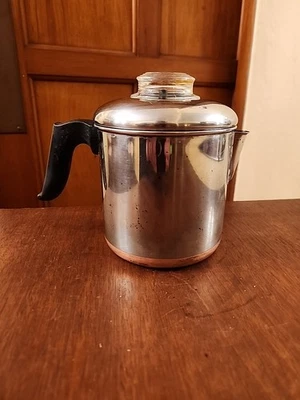 Vintage Revere Ware 1801 Copper Clad Percolator Drip-O-Later 4 Cup Coffee Pot - Image 1 of 4
