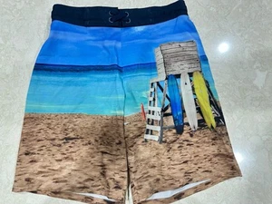 Boys Swim Trunks Board Shorts  Pull On Size 8 Beach Ocean Surf Lightweight - Picture 1 of 2