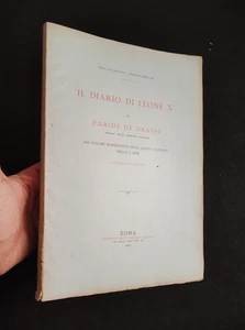 IL DIARIO DI LEONE X DI PARIDE DE GRASSI - Imagen 1 de 1