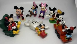 Lot 7 Disney Hallmark Christmas Ornaments Mickey Minnie And Pluto No Boxes READ - Picture 1 of 15