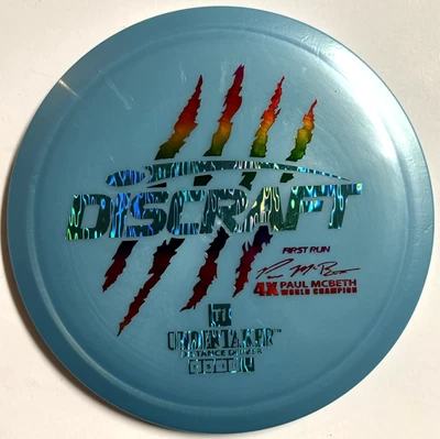 Discraft Paul McBeth 4x Claw First Run Ti Undertaker Blue W/ Rainbow Stamp New - Image 1 of 4