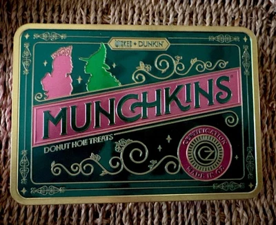 Very Rare Dunkin WICKED Munchkin Tin Glinda & Elphaba Pink & Green SHIPS NOW - Image 1 of 3