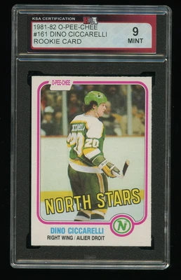 Dino Ciccarelli RC 1981-82 O-Pee-Chee #161 OPC Rookie Minnesota Stars KSA 9 MINT Foto 1 de 2