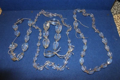 Lot de Pampilles anciennes luminaire collier cristal art déco lustre - Photo 1/4