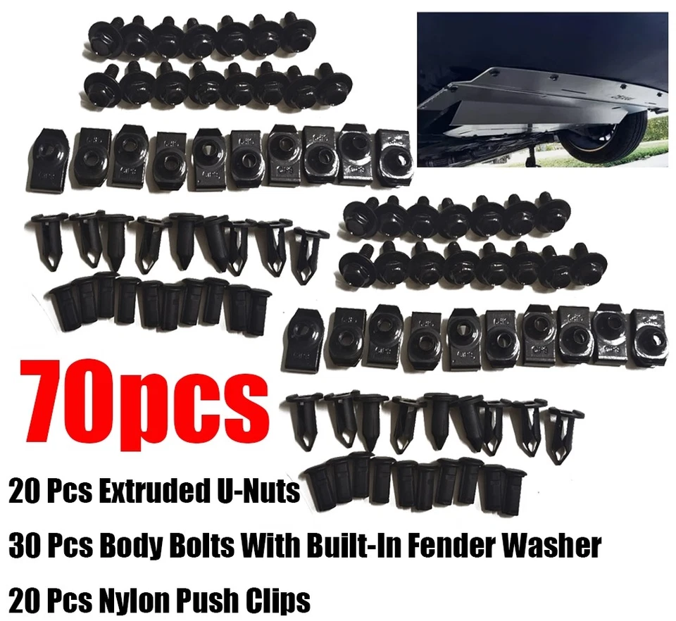 Pernos de carrocería y clips de tuerca en U motor M6 bajo cubierta protector contra salpicaduras para Chrysler Foto 1 de 4