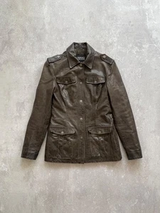 Versace Jeans Couture Women's Brown Leather Jacket Size S - Picture 1 of 17