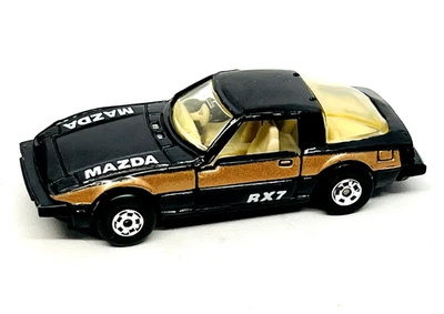 Matchbox Lesney Superfast 31 Mazda RX7, negro, tampo dorado, ruedas de 5 radios, ¡como nuevo! Foto 1 de 3