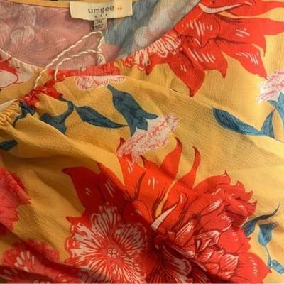 Vestido de verano Umgee 2XL rosa amarillo azul manga larga para mujer Foto 1 de 4