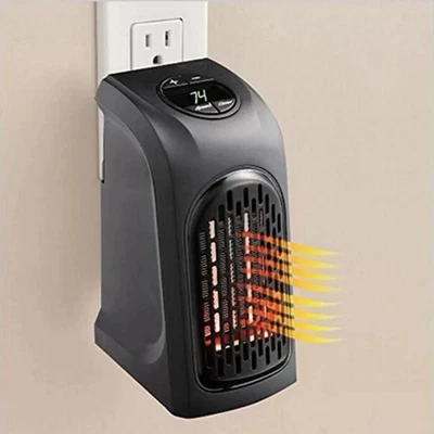 STUFA PORTATILE HANDY HEATER MINI VENTILATORE ELETTRICO DA PARETE SPINA 15/32° - Immagine 1 di 4