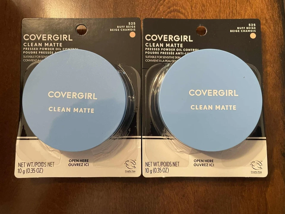 (2) Covergirl Clean Matte Pressed Powder Oil-Control Sealed 525 - Buff Beige - Image 1 of 1
