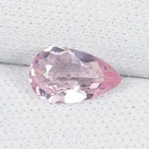 0.56 ct TOP LUSTROUS NICE PINK - NATURAL MORGANITE GEMSTONE PEAR - See Vdo CLB - Picture 1 of 2