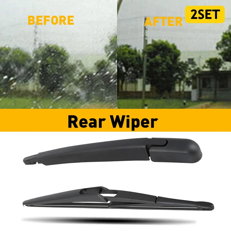 Juego de 2 brazos y cuchillas limpiaparabrisas trasero de 12 pulgadas para Nissan Juke 2011-2016 Foto 1 de 4