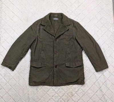 Chaqueta Vince Para Hombres XXL Verde Pana Tareas de Granero Sherpa Forrada de Vellón Abotonada Foto 1 de 4