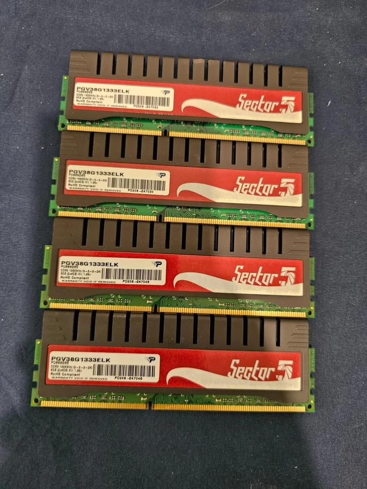 4x4 GB Patriot Sector 5 DDR3 Desktop RAM Kit (1333 MHz, 16 GB Total) - TESTED - Image 1 of 2