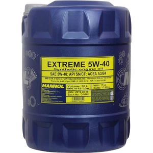 20 Liter MANNOL Extreme 5W-40 Motoröl ACEA A3/B4 MB JASO MA2 VW PORSCHE - Bild 1 von 2