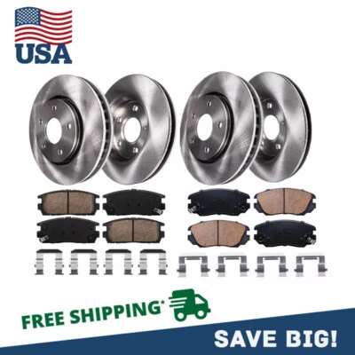 Pastillas de freno rotores perforados delanteros traseros para GMC Terrain Chevy Equinox 2010-2017 Foto 1 de 4