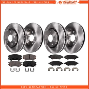 Front & Rear Rotors + Brake Pads for 2010 2011 2012 2013 2014 2015 Chevy Camaro - Picture 1 of 4